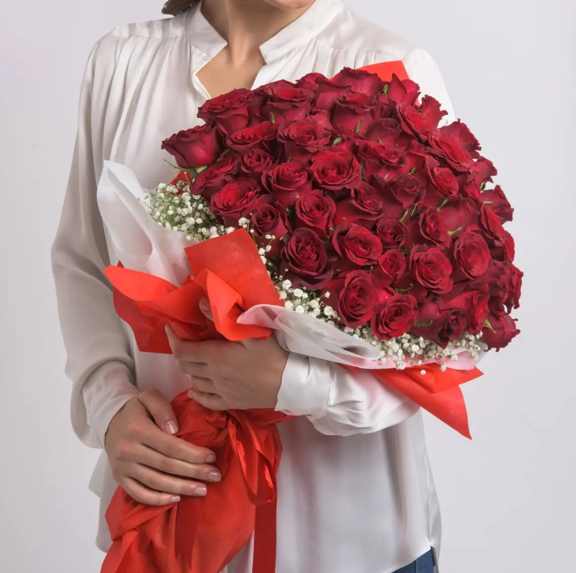 Ramo Amor Sin Límites 60 Rosas Rojas | Encactus Floral