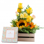Pack Alegre y Dulce Floral (Incluye Chocolates)