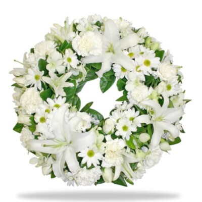 Corona Flores Condolencias Circular