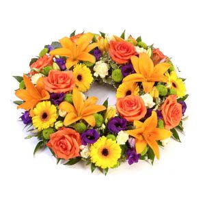 Corona CondolenciasSol - Floreria Encactus Vina del Mar