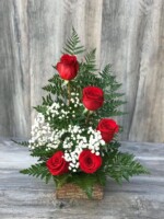 5 Rosas en madera (Elige color)