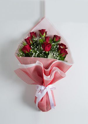 Ramo 9 Rosas Rojas Ecuatorianas