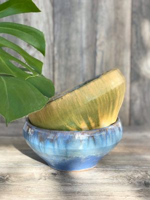 Maceta Ovalada Grande de Greda Esmaltada - Floreria Encactus Vina del Mar