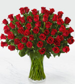 40 Rosas Ecuatorianas de Florero de Vidrio (Elige color)