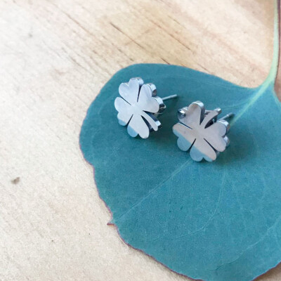 Aros Trébol - Plateado