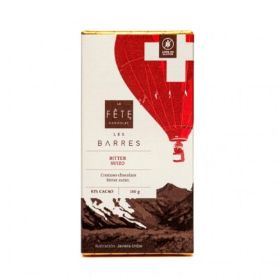 Chocolate Bitter Suizo  53% cacao Barra 100 g La Fête Sin Gluten