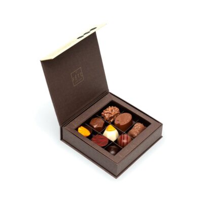 La Fête Chocolat Bombones caja 100 g (9 bombones) – caja abierta – Florería Encactus Viña del Mar