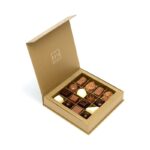 La Fête Chocolat Bombones sin azúcar añadida caja 148 g (16 bombones) – caja abierta – Florería Encactus Viña del Mar