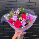 Ramo Rosas Fucsias y Lisianthus