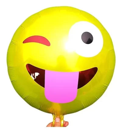 Globo Emoji Guiño - Floreria Encactus Vina del Mar