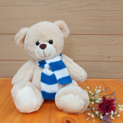 Peluche Osito con Bufanda Azul