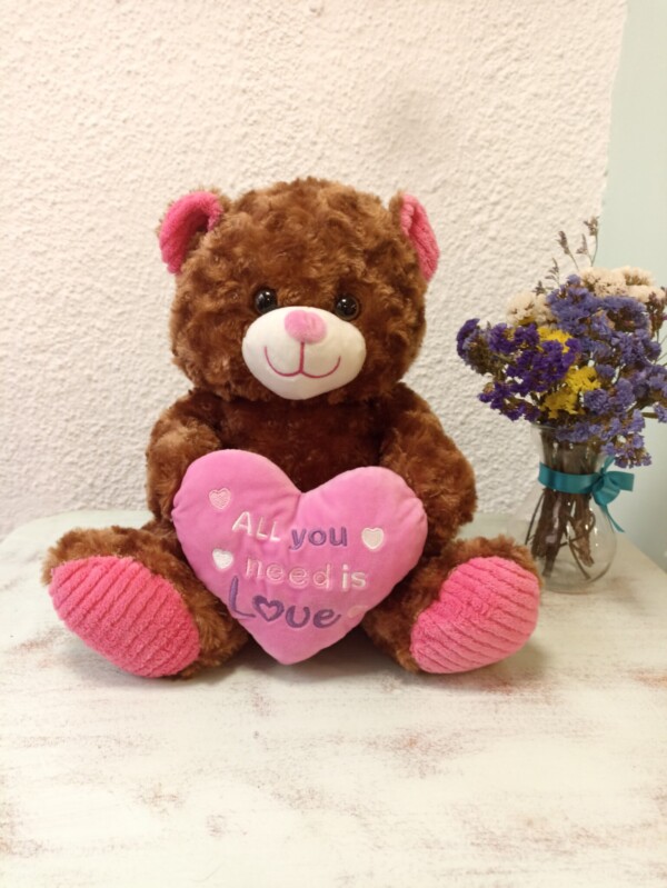 Peluche Osito Cafe Corazón «All You Need Is Love»