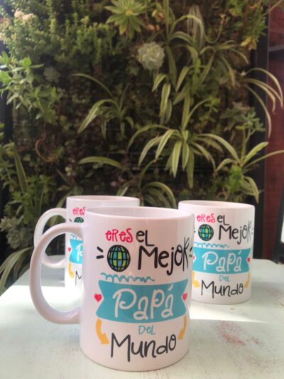 Tazón El Mejor Papá Del Mundo - Floreria Encactus Vina del Mar