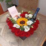 Caja Corazon de Chocolate y Espumante