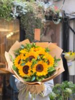 10 Girasoles Kraft en verde - Imagen 2