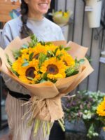 10 Girasoles Kraft en verde - Imagen 3
