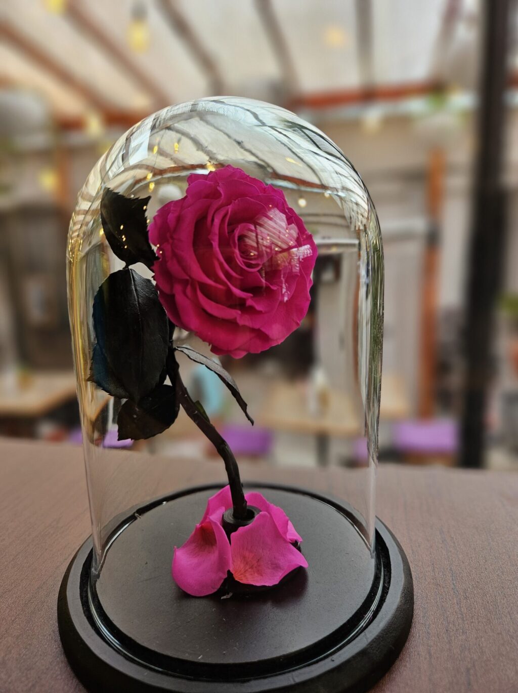 Rosa Encantada en vidrio (elige color)