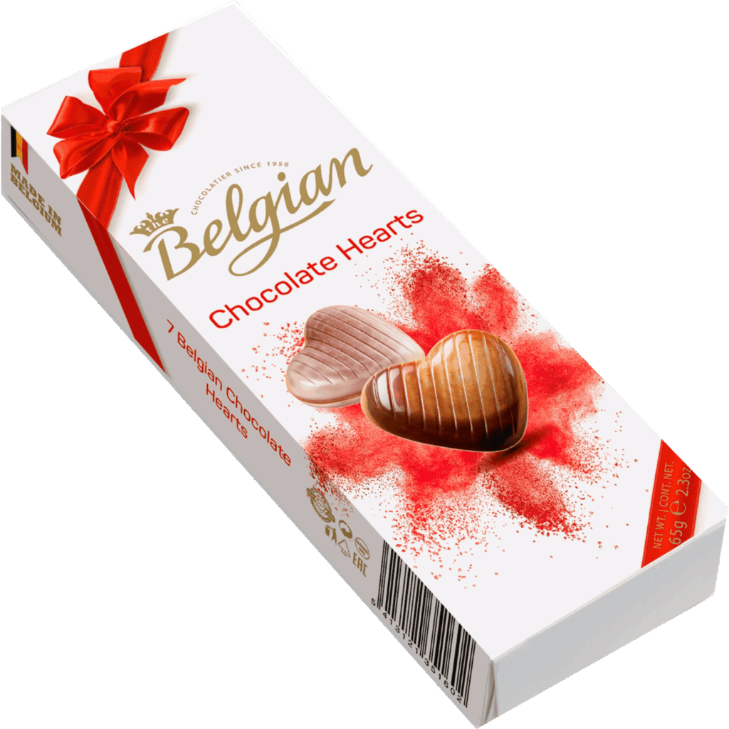 Chocolate Belgian Hearts 65g