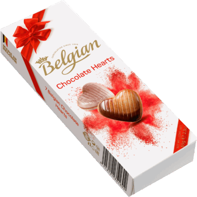 Chocolate Belgian Hearts 65g