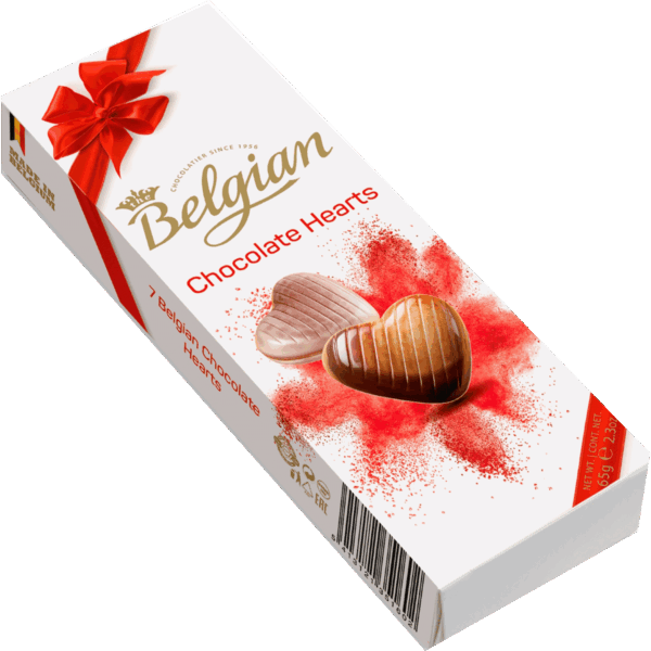 Chocolate Belgian Hearts 65g