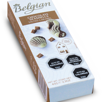 Bombones De Chocolates Belgian Seashells Caramel 65g.