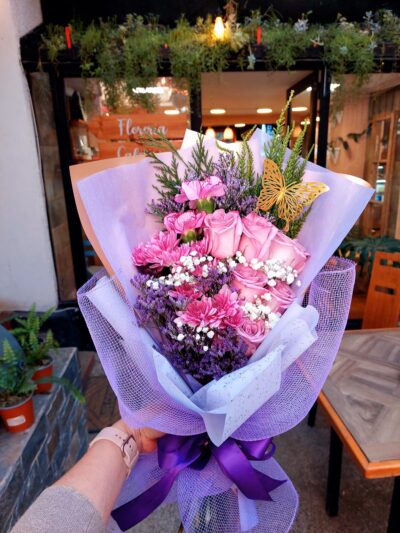Ramo Violeta de Rosas - Floreria Encactus Vina del Mar