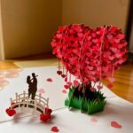 Tarjeta Pop up "Sakura" Jardín de corazones -