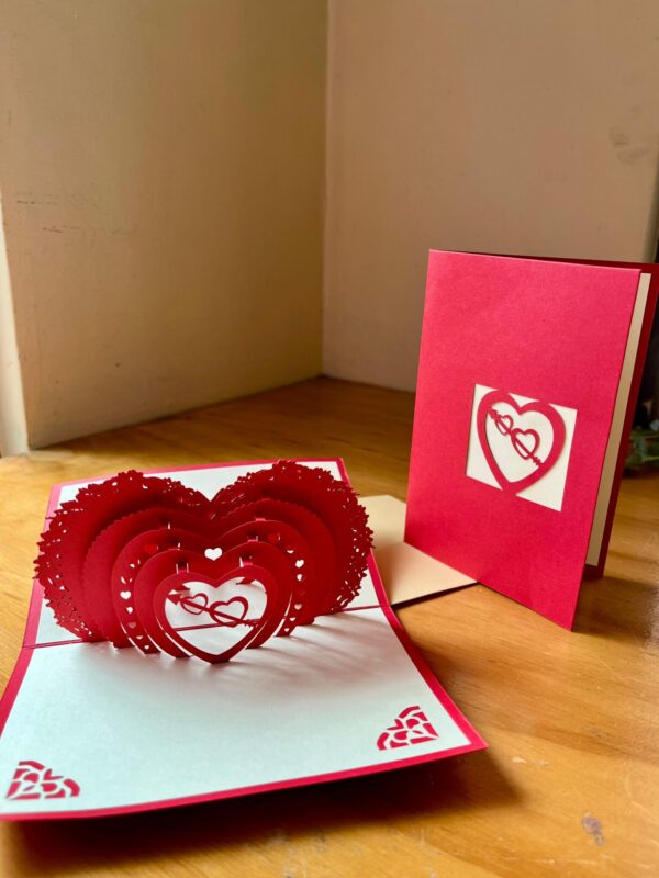 Tarjeta Pop up Corazón Rojo – Tarjeta san Valentín