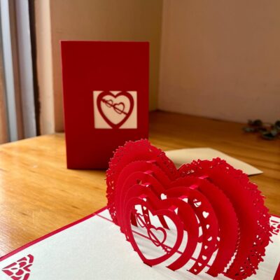 Tarjeta Pop up Corazón Rojo – Tarjeta san Valentín