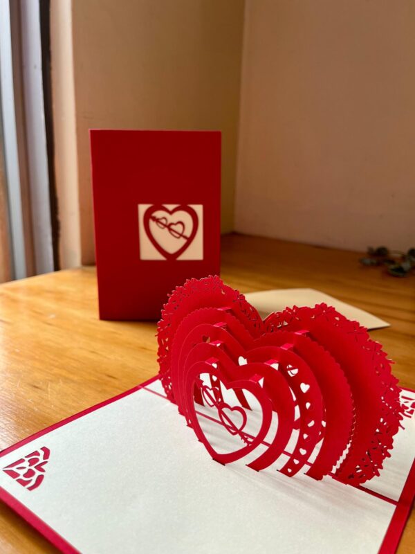 Tarjeta Pop up Corazón Rojo – Tarjeta san Valentín