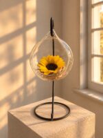 Girasol Preservado en esfera de vidrio