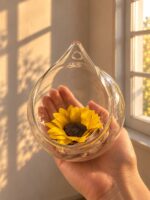 Girasol Preservado en esfera de vidrio