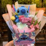 Bouquet Lilo y Stitch. Elige peluche celeste o rosado.