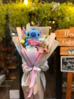 Bouquet Lilo y Stitch. Elige peluche celeste o rosado.