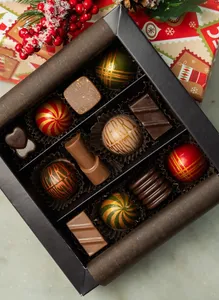 Caja de bombones navideños Caja de 12 bombones Edición Limitada