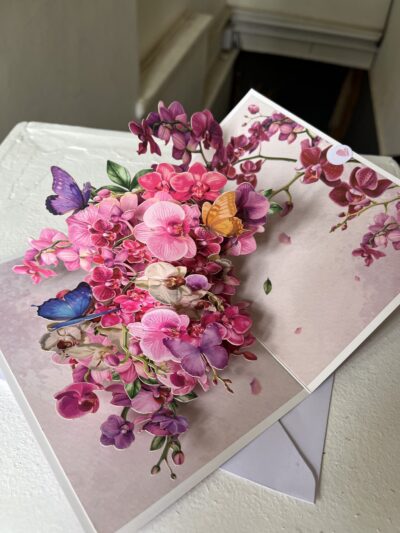 Tarjeta Pop Up Orquídeas