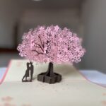 Tarjeta Pop Up de Pareja – Flores de Cerezo