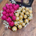 Caja Corazón – Tulipanes & Bombones