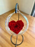 Rosa Eterna Corazon en esfera de vidrio (Elige color) - Imagen 3