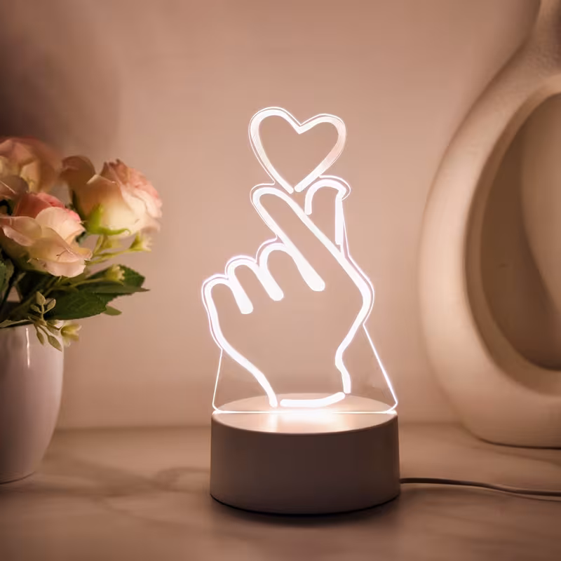 Lampara Led Corazón Coreano