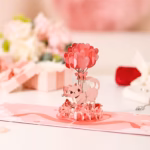 Tarjeta Pop Up Gatito Corazonado