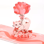 Tarjeta Pop Up Gatito Corazonado