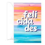 Tarjeta de Felicitaciones con Sobre — Muchas Felicidades