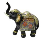 Para Mamá 🌸 — Elefante Negro con Armadura Decorada 🐘