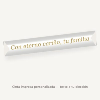 Cinta impresa personalizada para condolencias