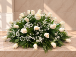 Condolencias Cubierta de Rosas Ecuatorianas