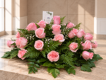 Condolencias Cubierta de Rosas Ecuatorianas