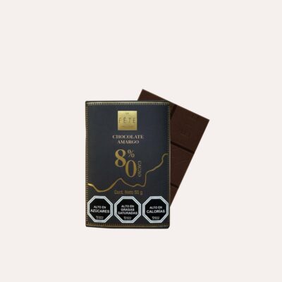 Barra chocolate amargo 80% cacao 50 g - La Fête Chocolat