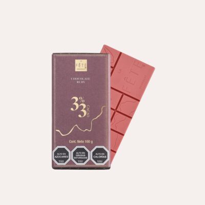 Barra chocolate Ruby 33% cacao 100 g - La Fête Chocolat